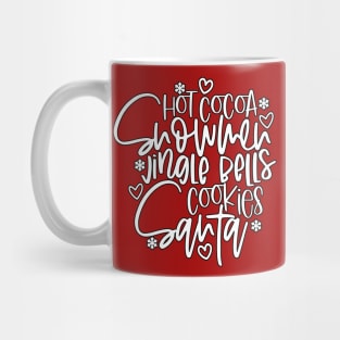 words that describe the Christmas season Mug